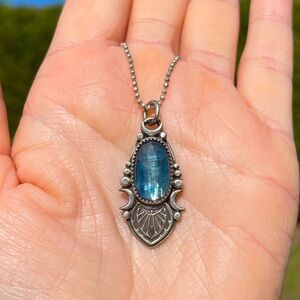 Lavender Star Designs Faceted Kyanite Sterling Silver Necklace